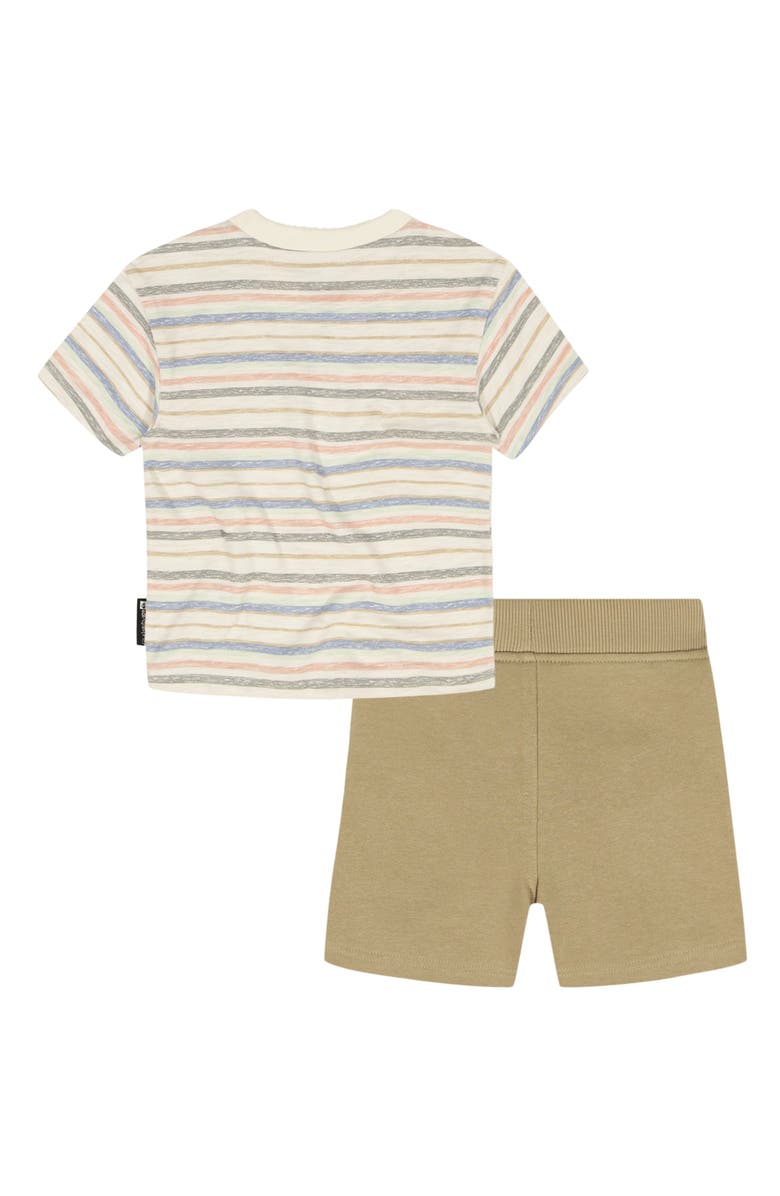 Quiksilver Stripe T-Shirt & Shorts Set, Alternate, color, Beige Assorted