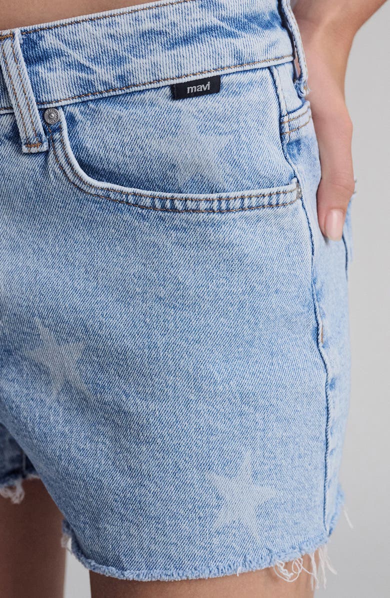 Mavi Jeans Rosie Star Print Denim Cutoff Shorts, Alternate, color, Star Denim