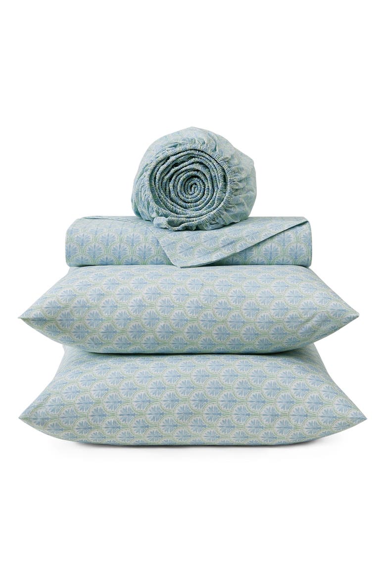 Coastal Bay 200 Thread Count Cotton Percale Sheet Set, Alternate, color, BLUE MULTI