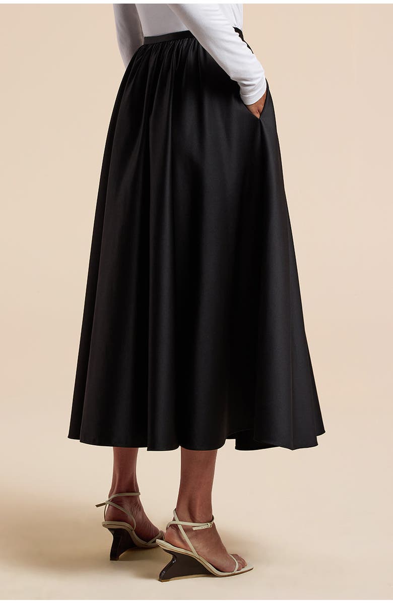 Rebecca Taylor Sateen Midi Skirt, Alternate, color,