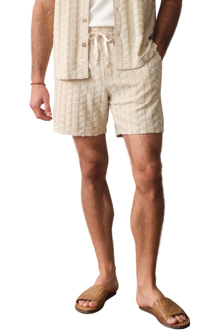 Leo Terry Drawstring Shorts, Main, color, NATURAL GEO