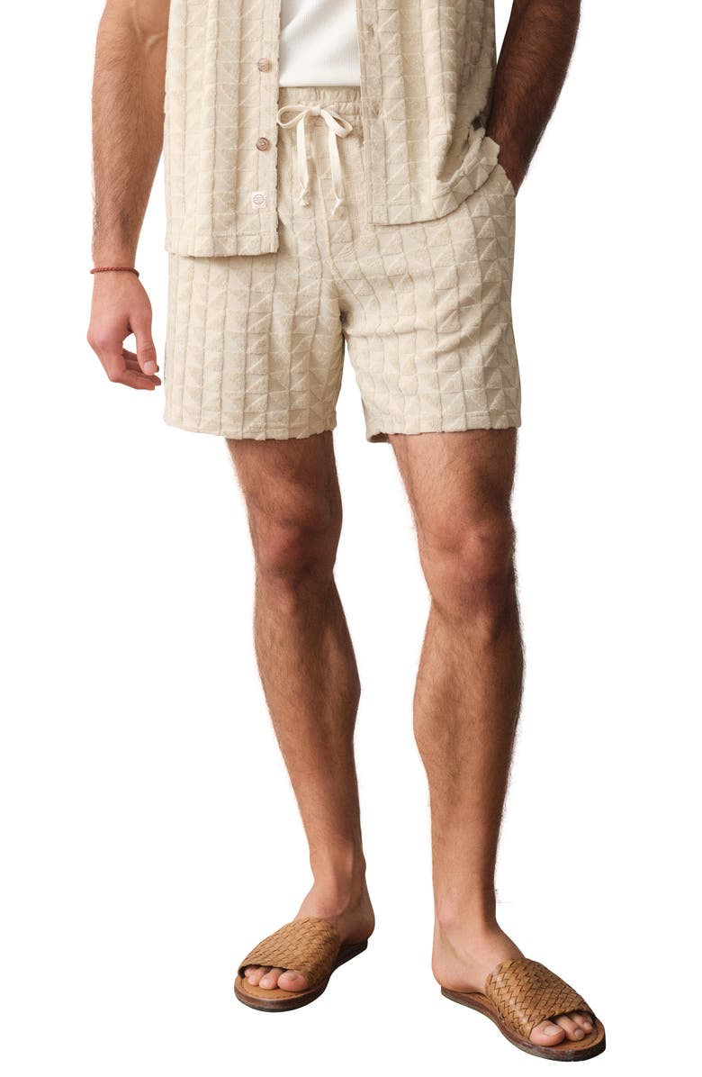 Marine Layer Leo Terry Drawstring Shorts, Main, color, Natural Geo