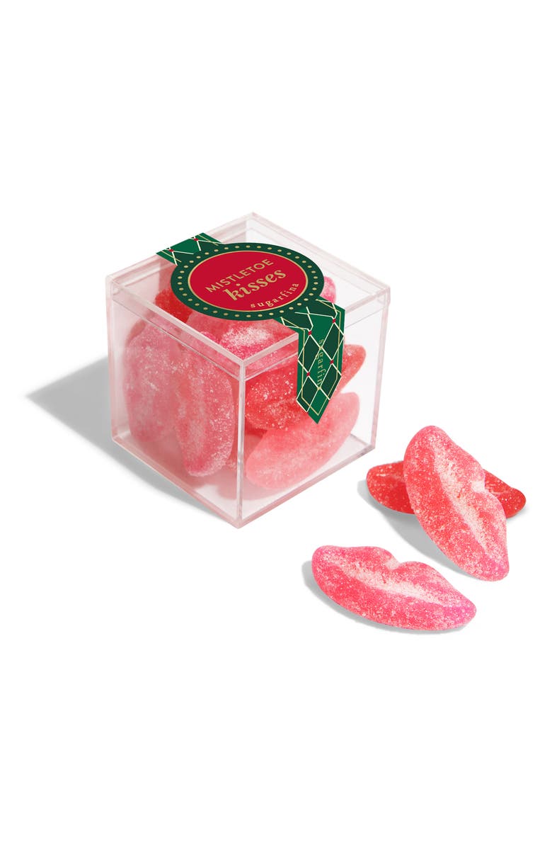 sugarfina Set of 4 Mistletoe Kisses Gummy Candy Cubes, Alternate, color, 