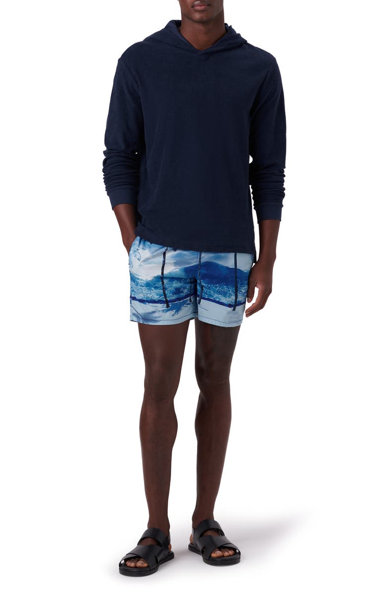 Bugatchi Cotton French Terry Hoodie, Alternate, color, 