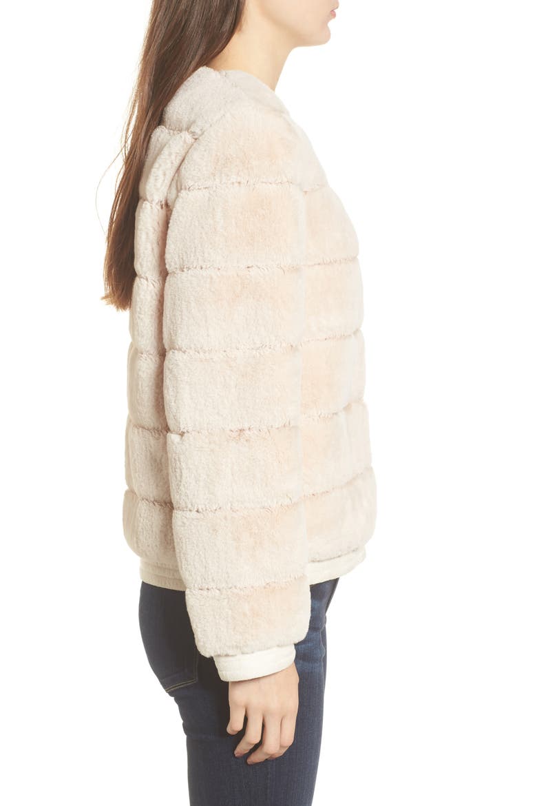 Faux Fur Jacket, Alternate, color, SAND