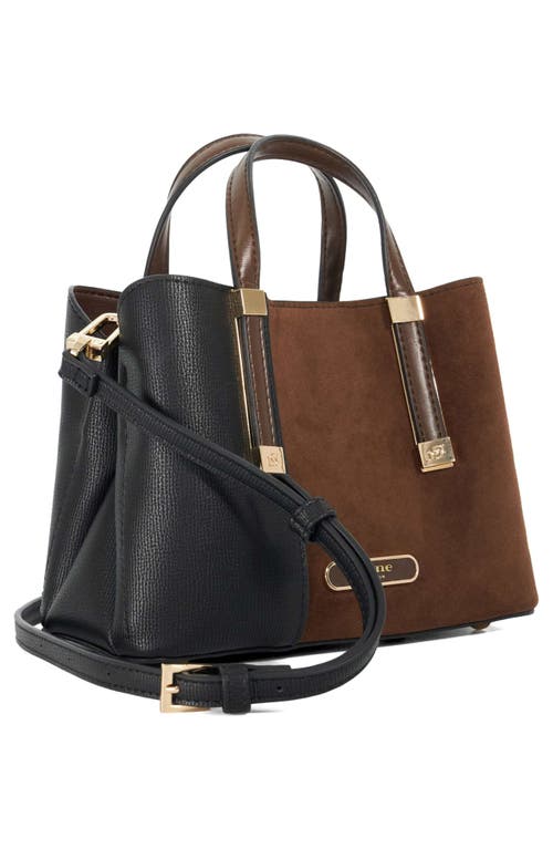 Dune London Dinky Dorry Convertible Crossbody Tote In Brown