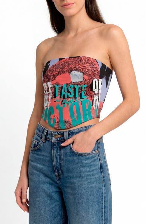 Dare To Graphic Tube Top