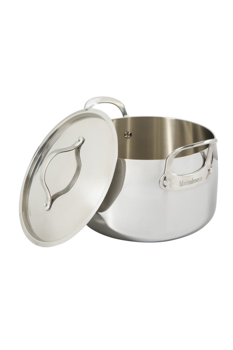 8 Quart Tri-Ply Stainless Steel Stock Pot with Lid - Dutch Oven, Alternate, color, Stainless Steel