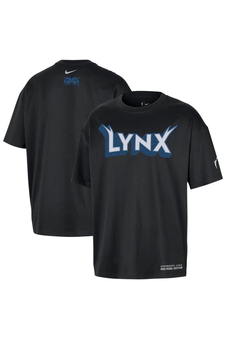 Unisex Nike Black Minnesota Lynx Standard Issue Rebel Edition T-Shirt, Main, color, Black