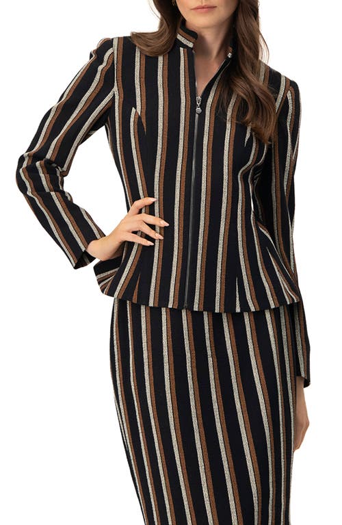Ivonne Striped Jacket In Black