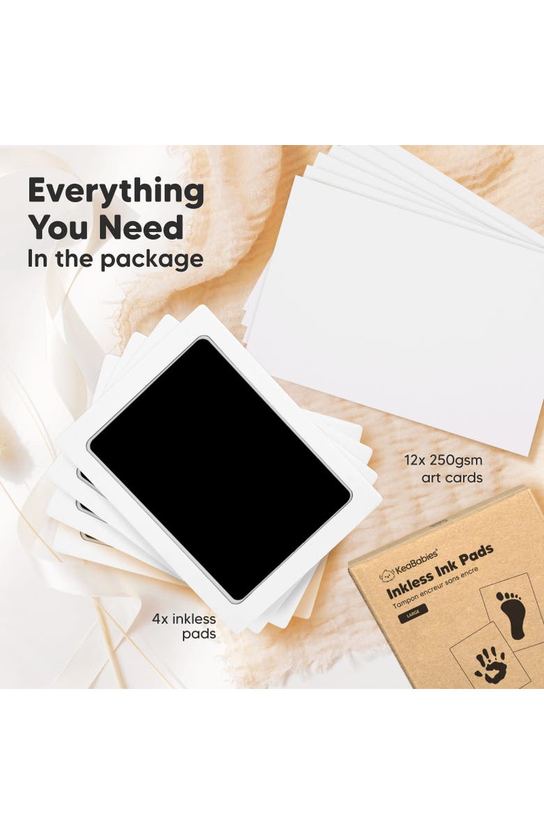 KeaBabies 4-Pack Inkless Ink Pads, Alternate, color, Jet Black