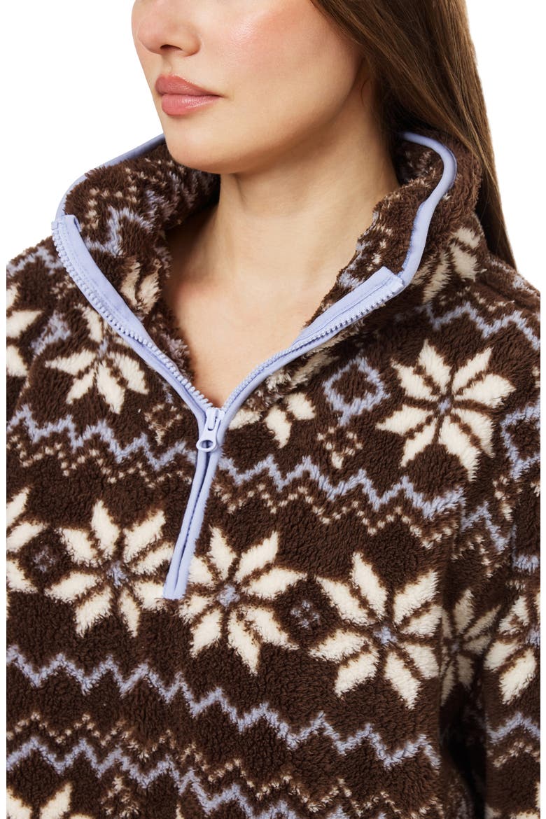 Briar Half-Zip High-Pile Fleece Pullover, Alternate, color, CHICORY COFFEE BLUE HERON