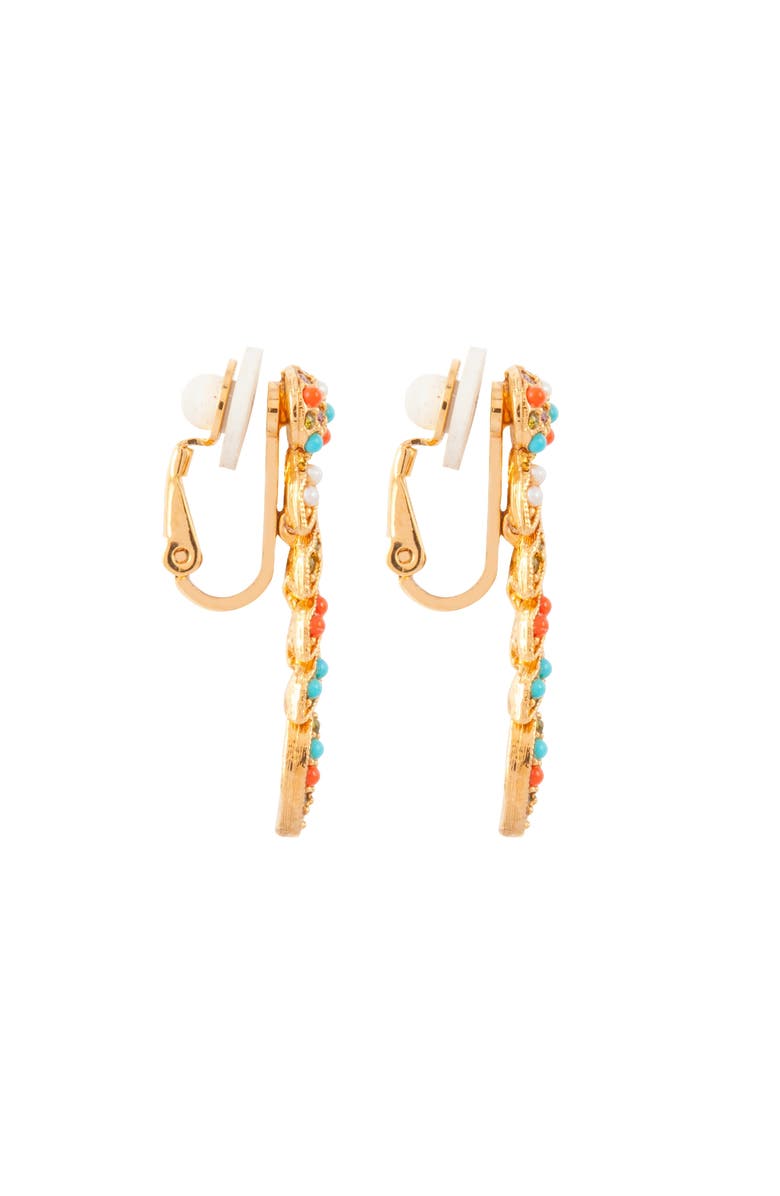 Susan Caplan 1980s Vintage D'Orlan Colourful Swarovski Crystal Clip-On Earrings, Alternate, color, D'orlan