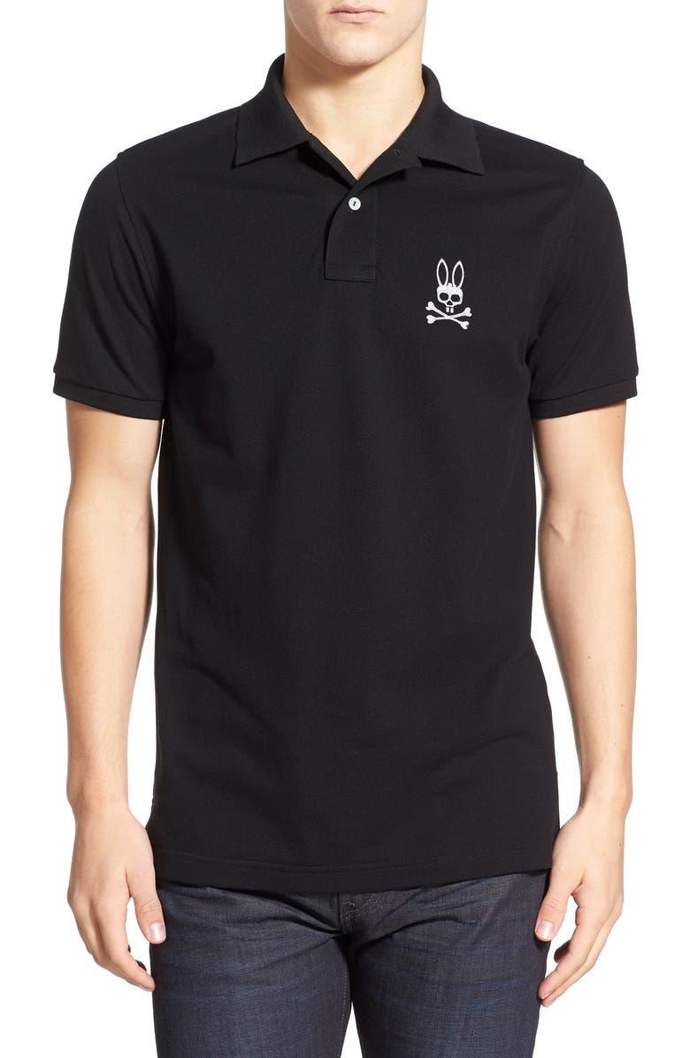Psycho Bunny 'Tall Bunny' Piqué Pima Cotton Polo, Main, color,