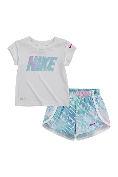 Dri-FIT T-Shirt and Sprinter Shorts 2-Piece Set (Baby Girls)