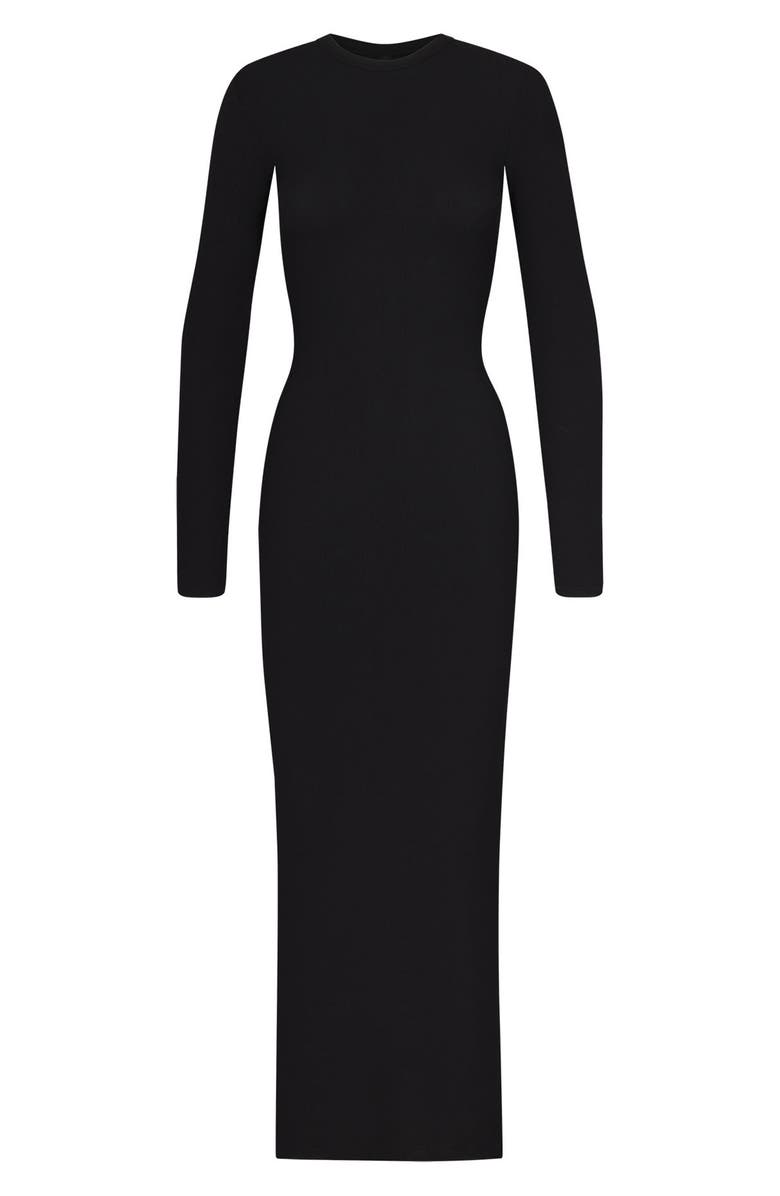 SKIMS Soft Lounge Shimmer Long Sleeve Maxi Dress, Alternate, color,