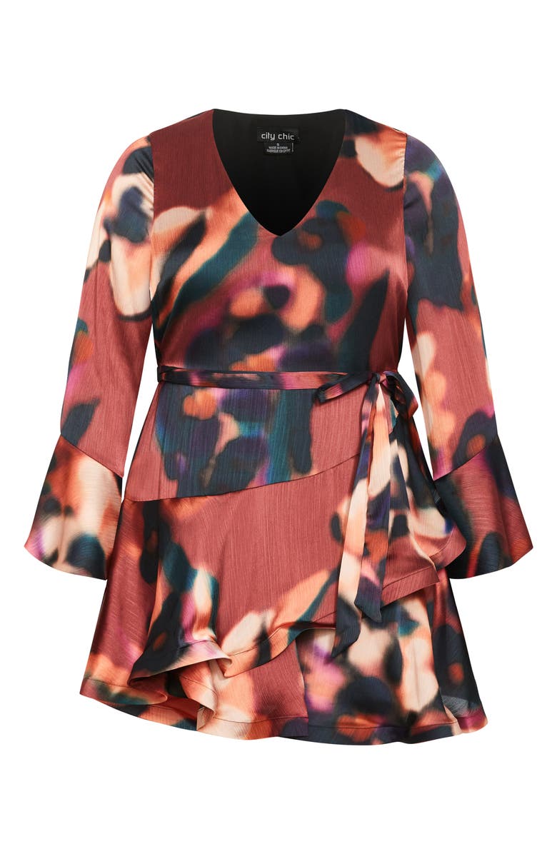 City Chic Cherrie Long Sleeve Minidress, Alternate, color, 