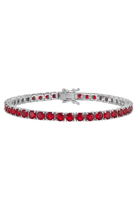 Birthstone Cubic Zirconia Tennis Bracelet