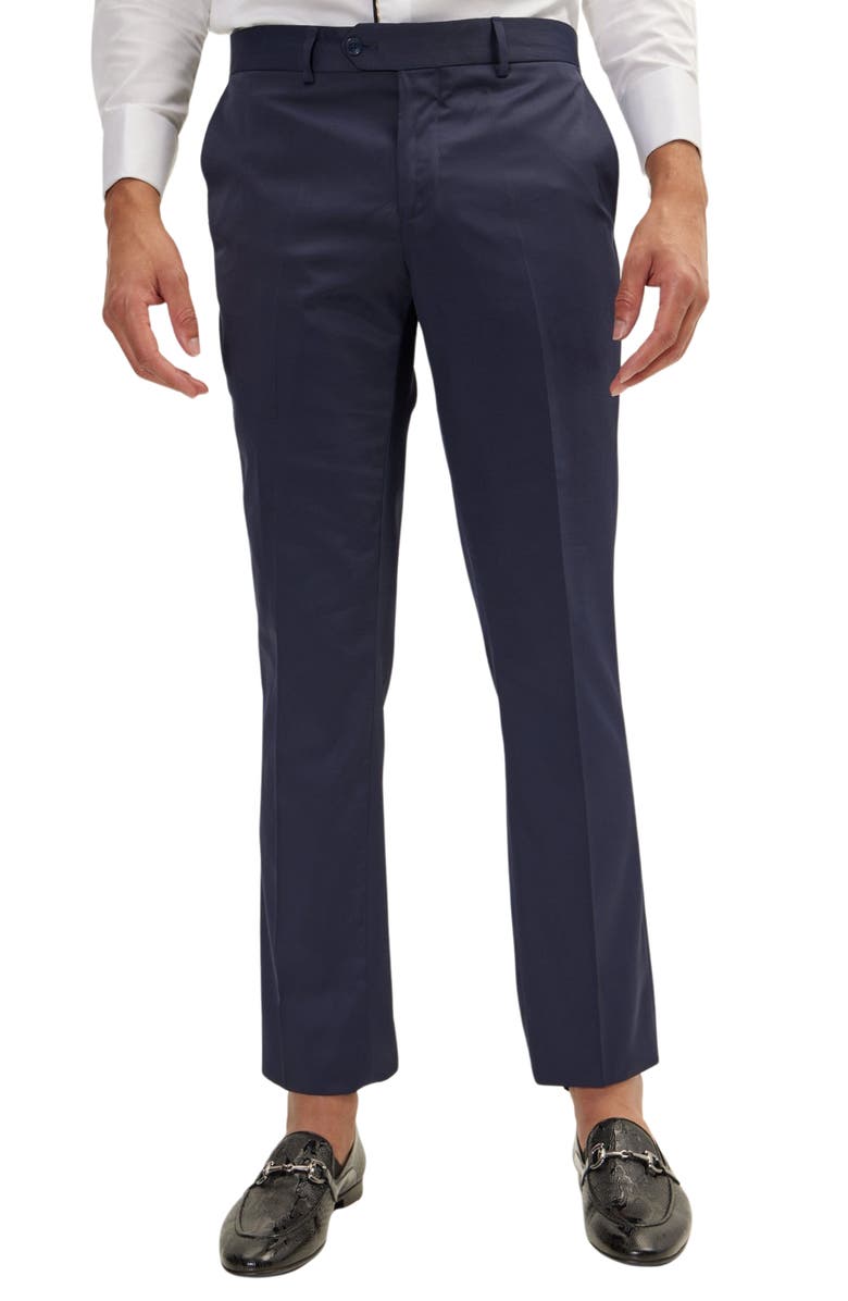 RON TOMSON Classic Tuxedo Pants, Main, color, Navy