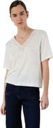 GERARD DAREL Maevanelle Embroidered V-Neck T-Shirt