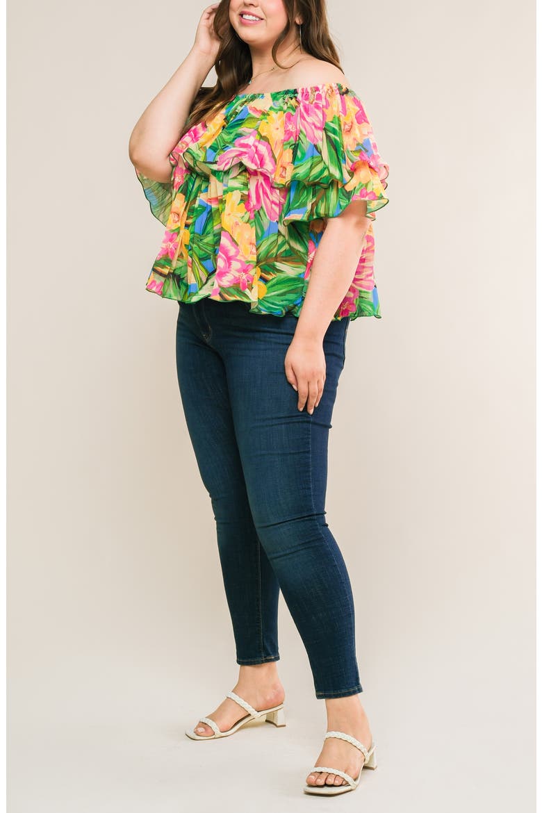 Off-the-Shoulder Top, Alternate, color, BLUE GREEN