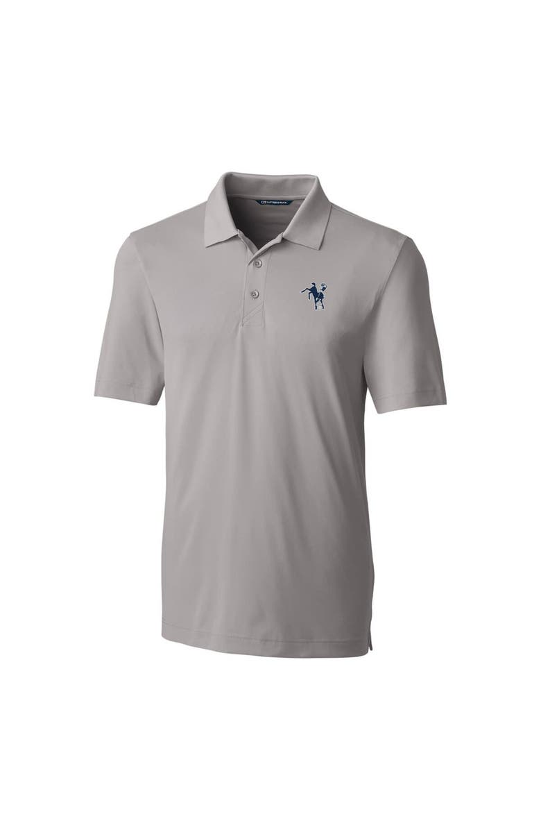 Cutter & Buck Men's Cutter & Buck Gray Indianapolis Colts Throwback Logo Big & Tall Forge Stretch Polo, Alternate, color, 