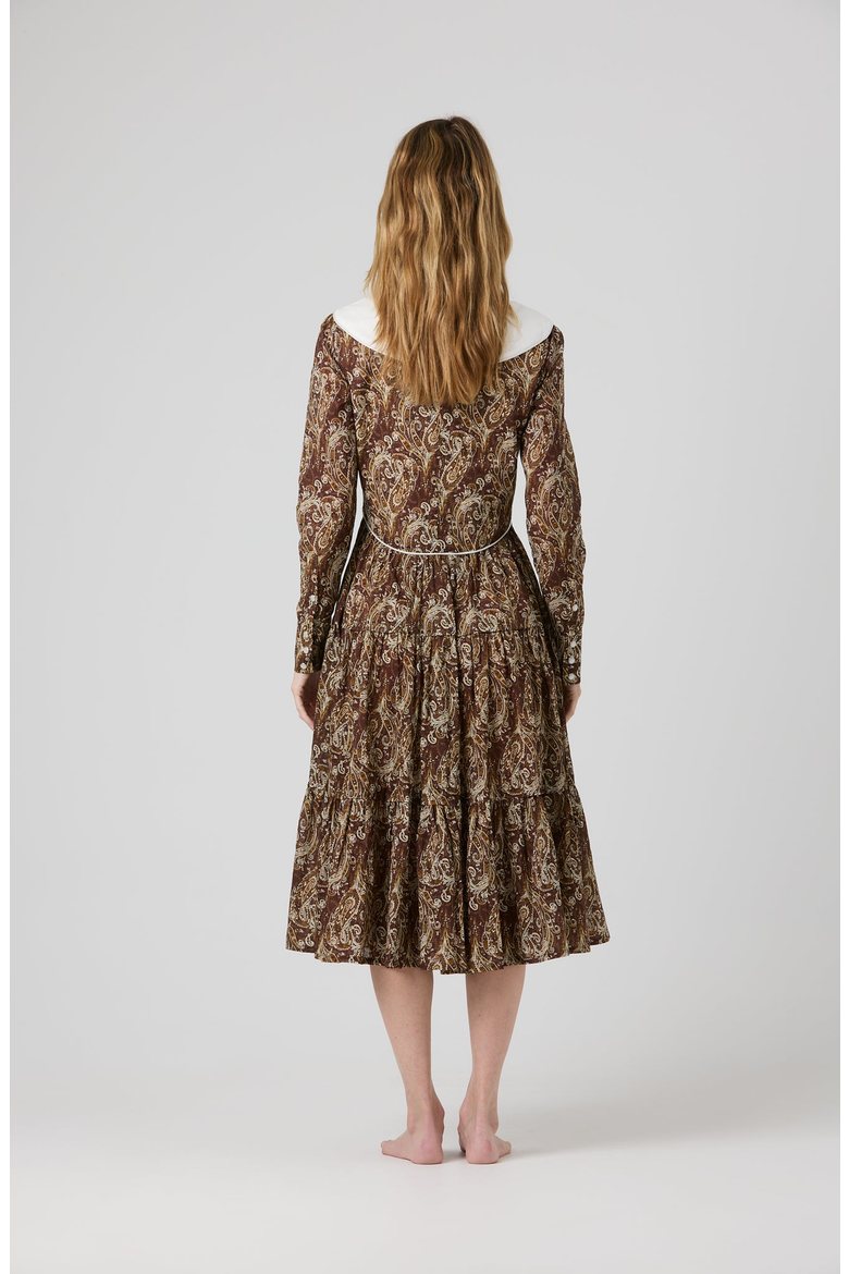 Beck Dress, Alternate, color, Brown Paisley