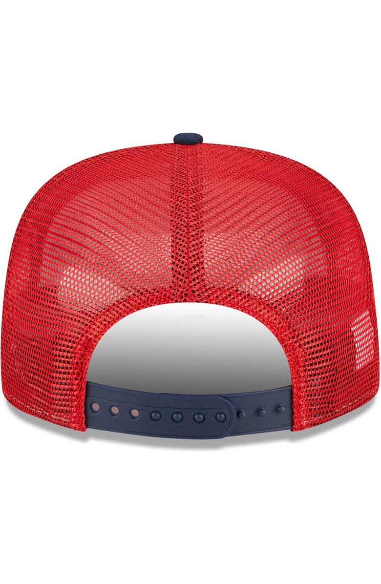 New Era Men's New Era Navy New England Patriots Script Logo Golfer 9FIFTY Snapback Hat, Alternate, color,