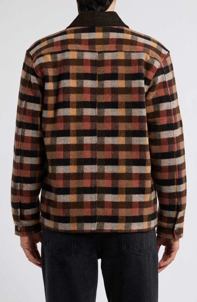 Percival Dovetail Check Merino Wool Snap-Up Overshirt, Alternate, color,