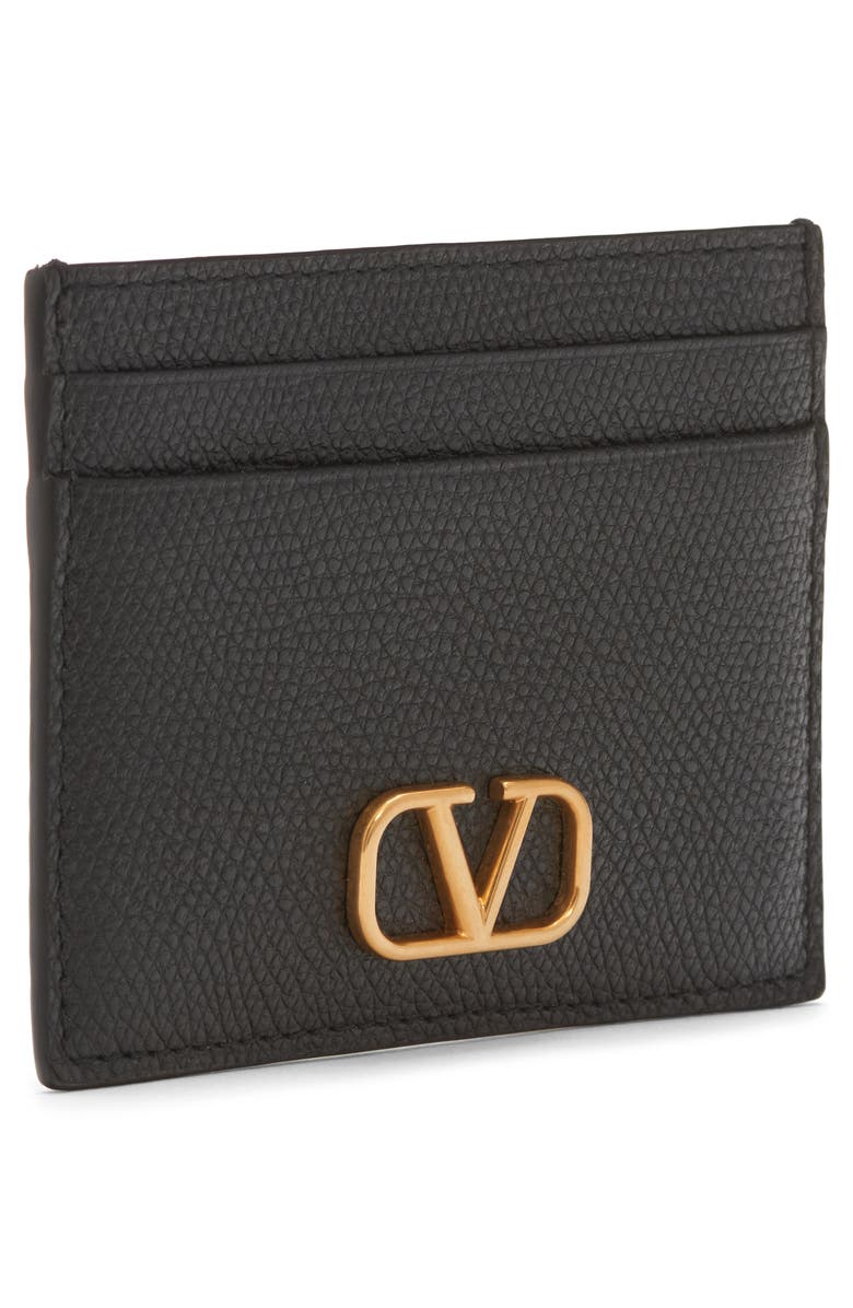 Valentino Garavani VLOGO Signature Leather Card Case, Alternate, color,