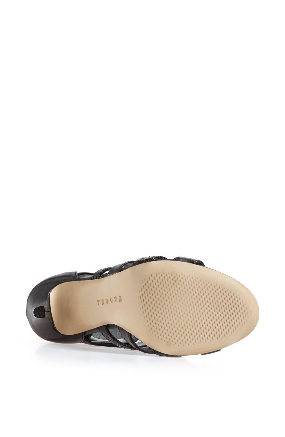 'Trina' Cage Sandal, Alternate, color, BLACK