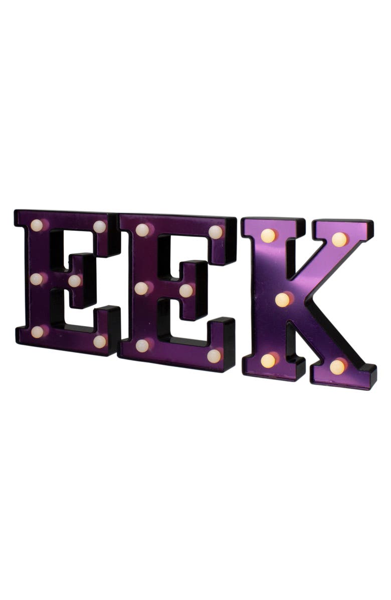 Northlight LED Lighted EEK Halloween Marquee Style Sign - 6.5", Alternate, color, Black