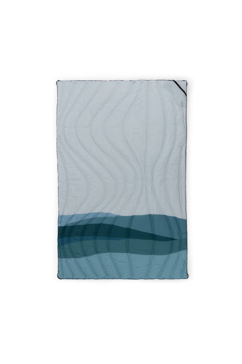 Aura Outdoor Puffer Blanket, Main, color, Morning Ocean