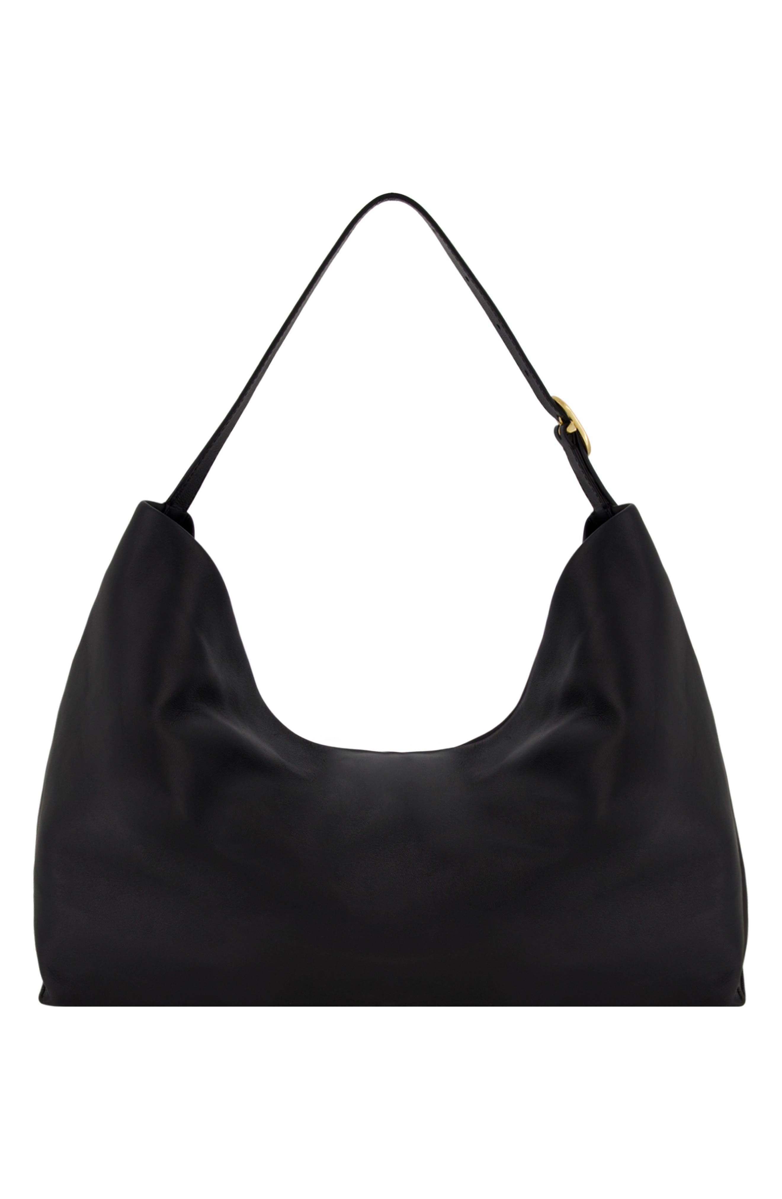 Vince Medium Plonge Vivian Leather Hobo Bag, Alternate, color, Black