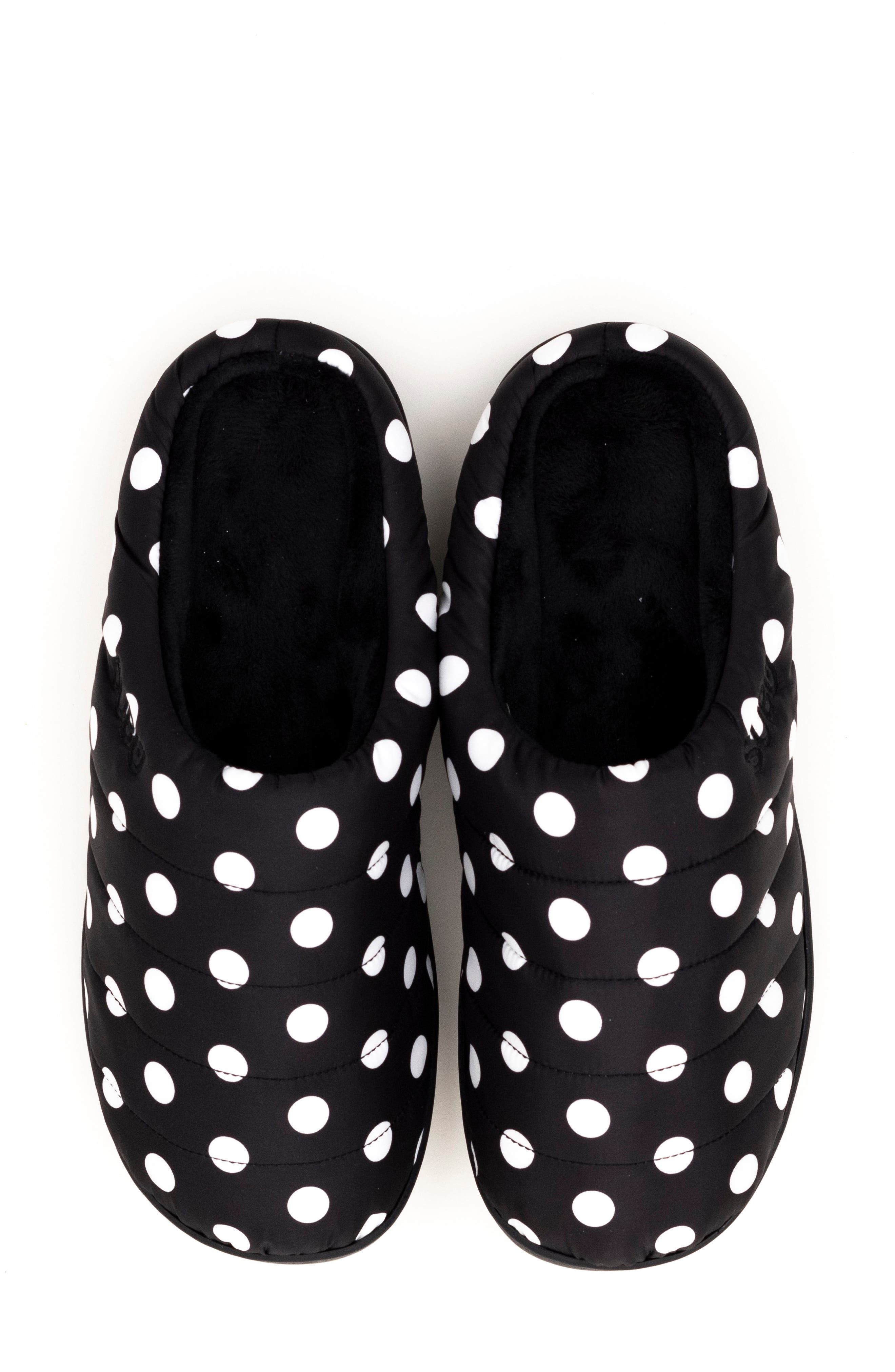 SUBU Gender Inclusive Indoor/Outdoor Puffer Slipper, Alternate, color, Polka Dot