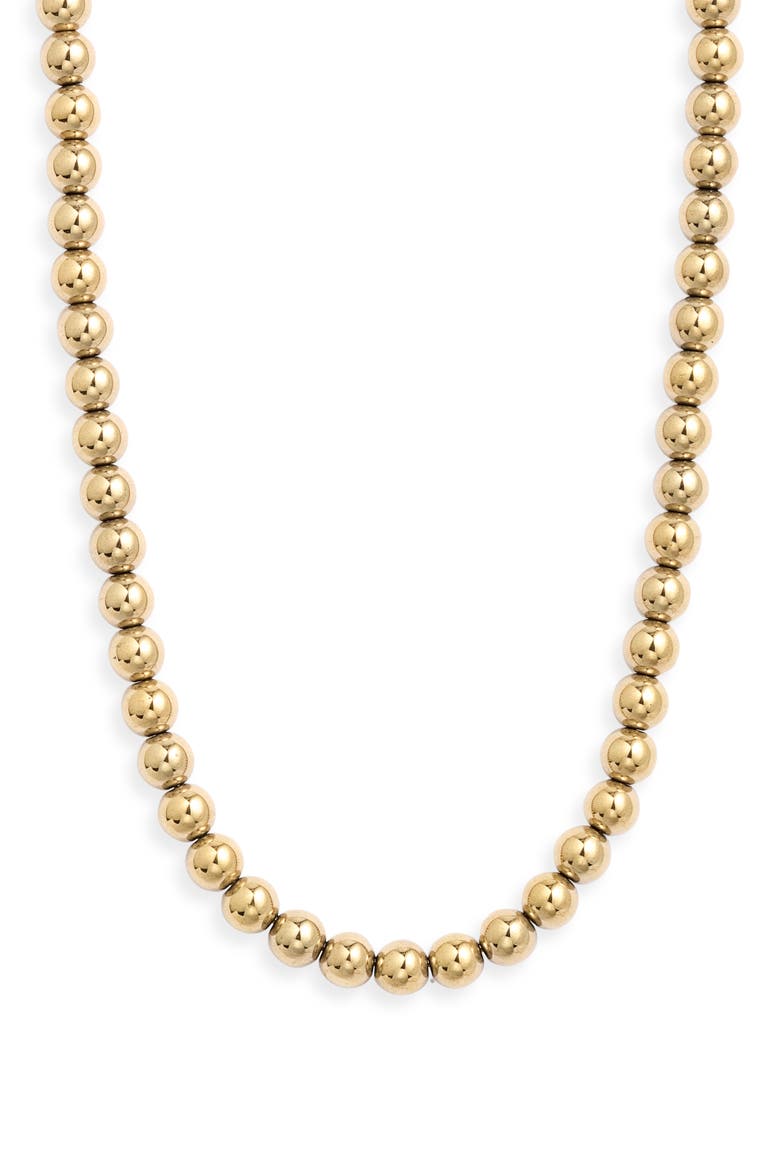 14k Gold Filled Pyrite Bead Necklace, Main, color, PYRITE