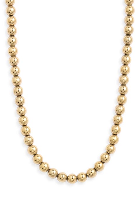14k Gold Filled Pyrite Bead Necklace