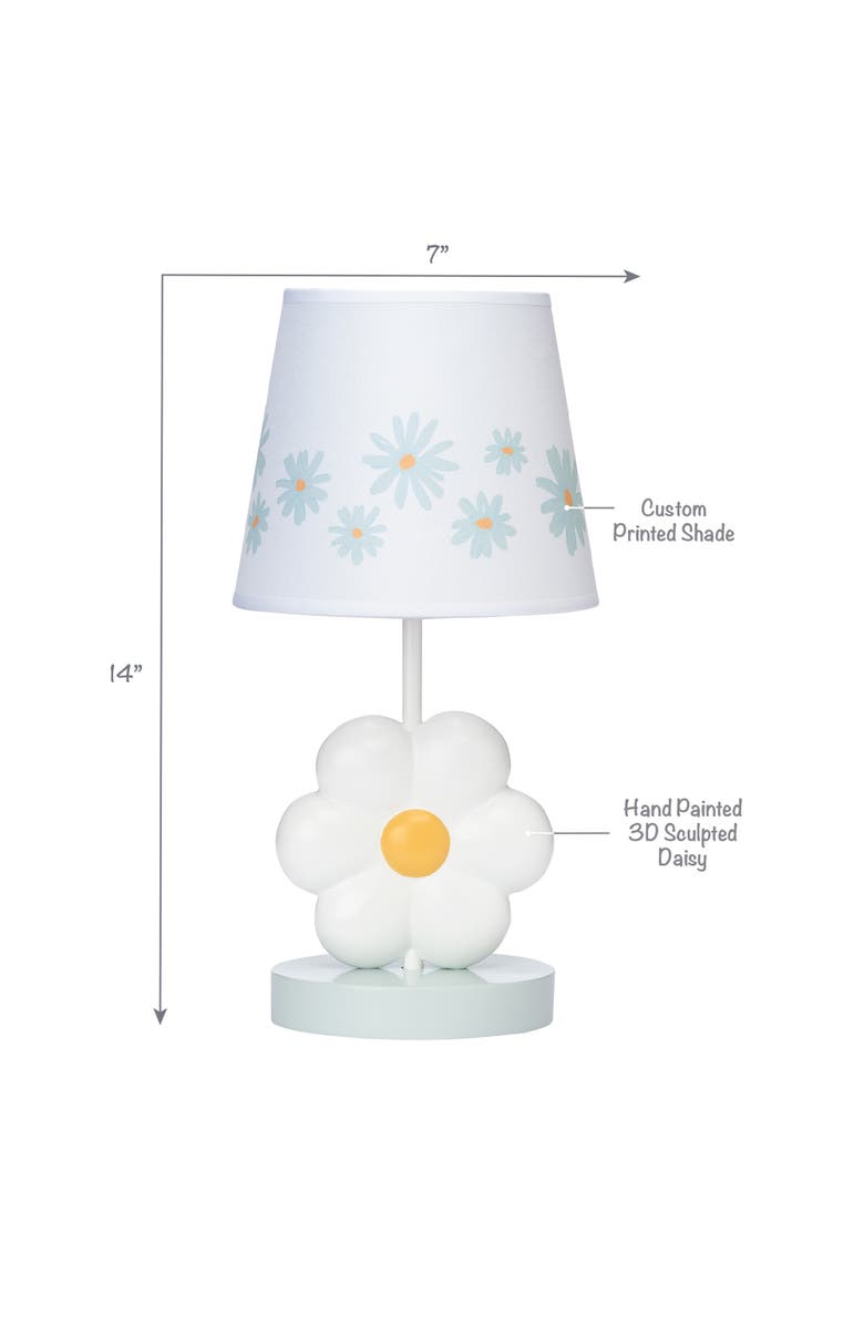Lambs 
Ivy Sweet Daisy Floral Nursery/Child Lamp with Shade 
Bulb, Alternate, color, White