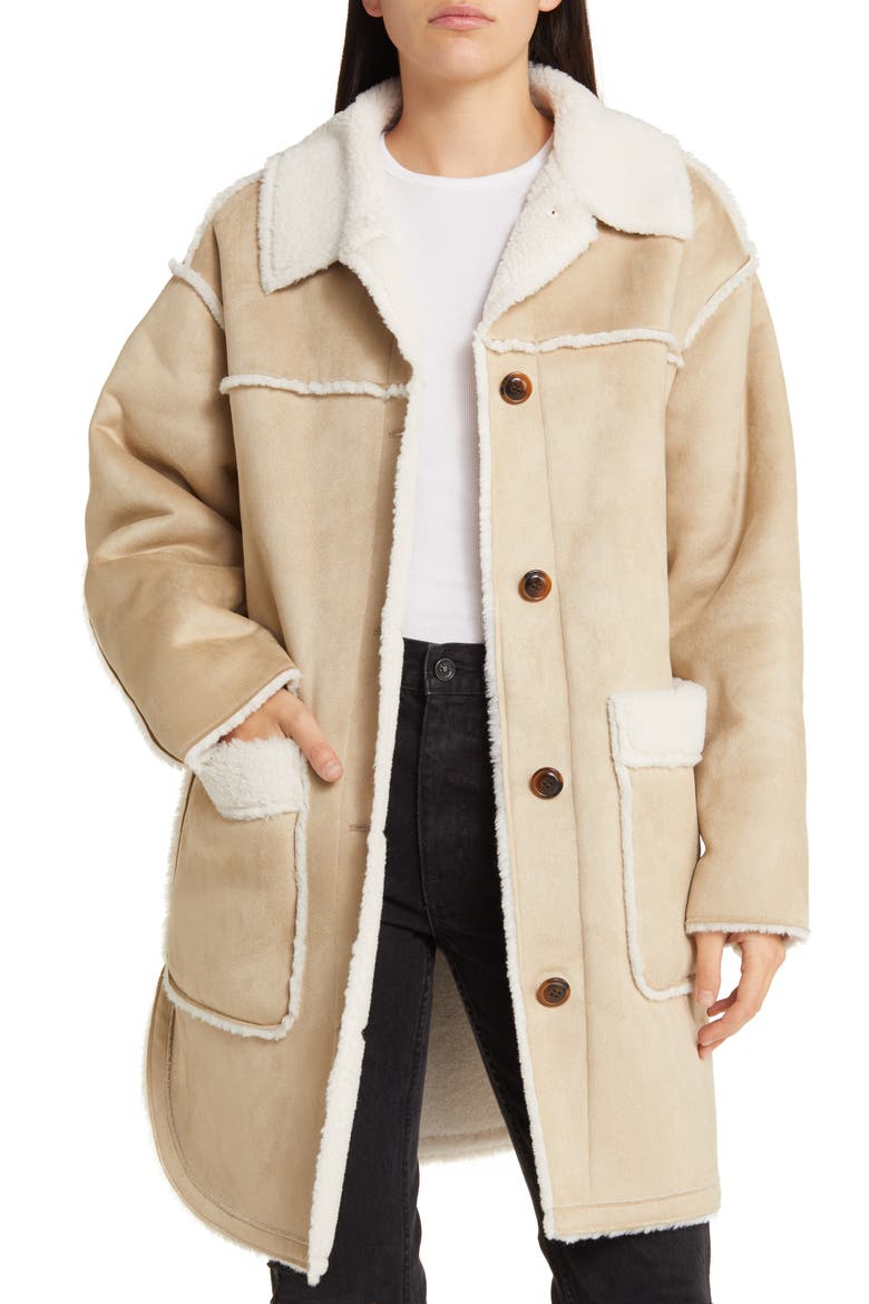 Takara Fleece Coat, Alternate, color, SAN