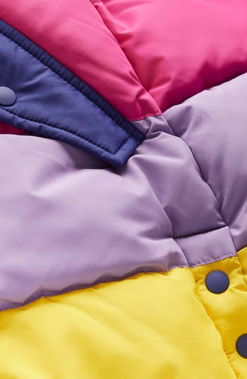 Kids' Longline Hooded Quilted Puffer Coat