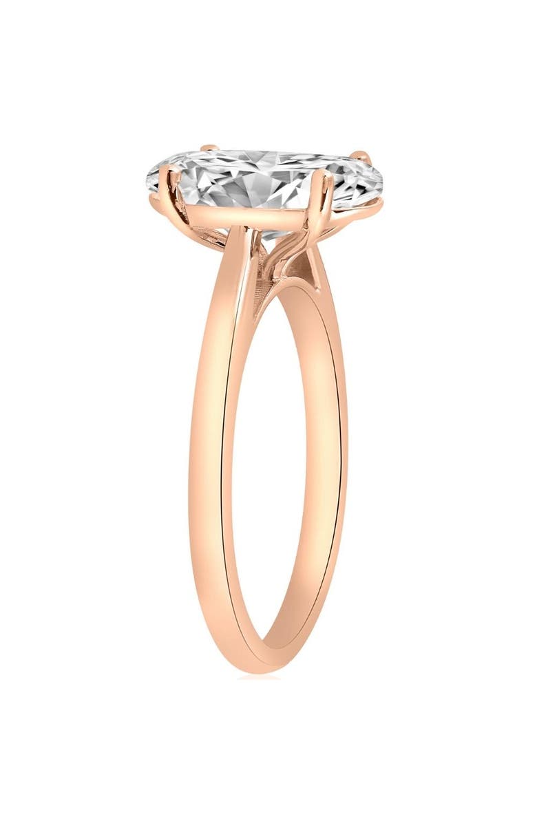Bliss Diamond 2ct Oval Cut Lab Grown Diamond Solitaire Engagement Ring 14k Gold, Alternate, color, 