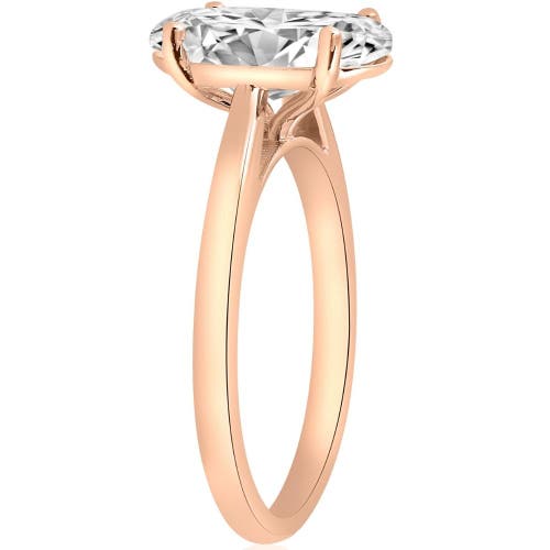 Bliss Diamond 2ct Oval Cut Lab Grown Diamond Solitaire Engagement Ring 14k Gold In 14k Rose Gold