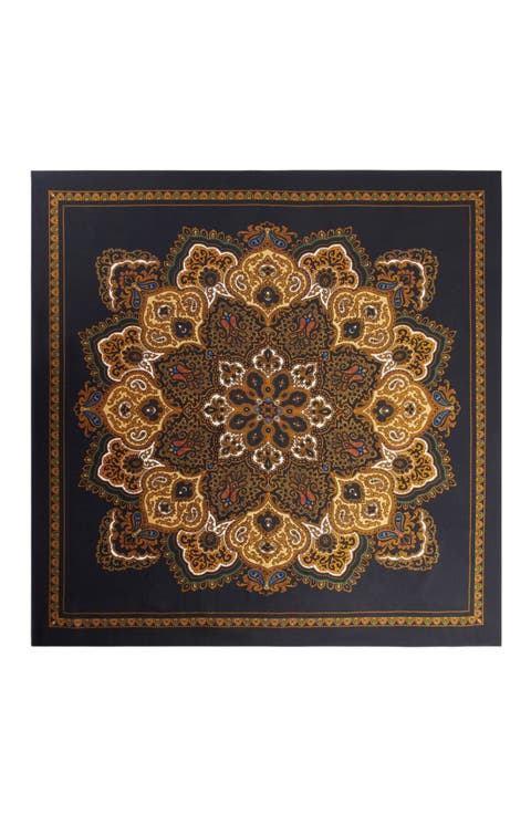 Silk bandana print scarf