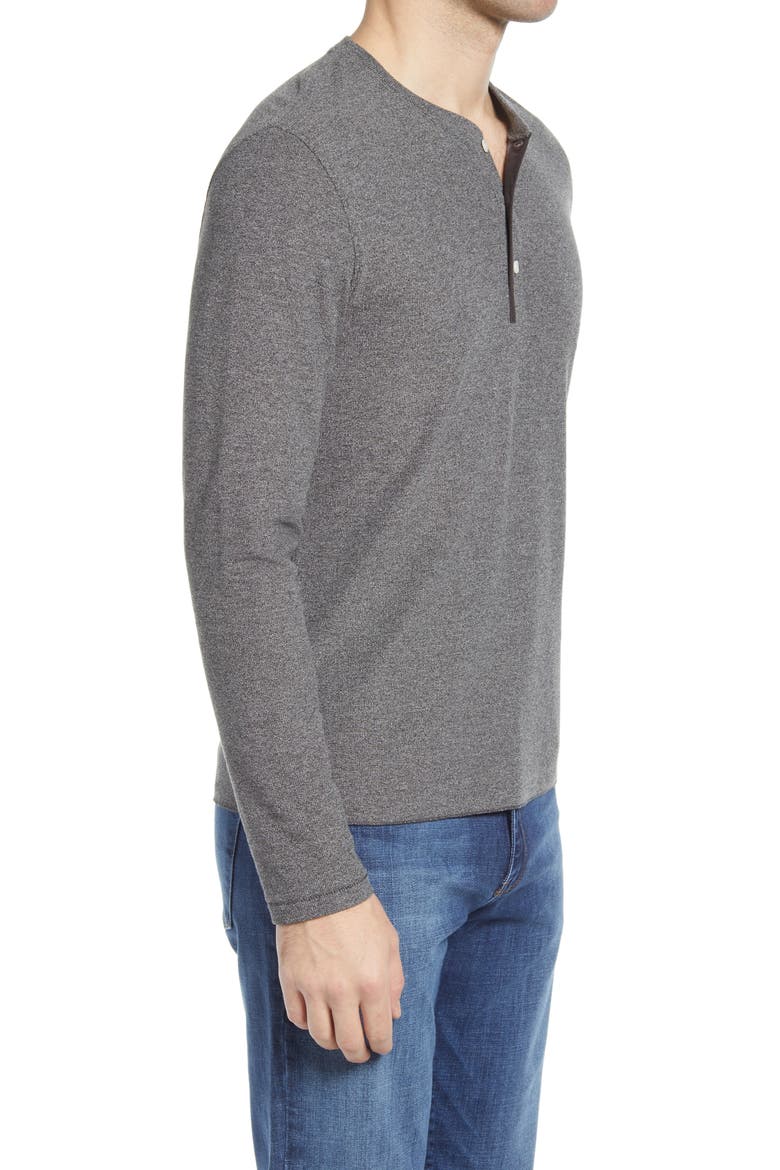 Slim Fit Waffle Knit Henley, Alternate, color, GREY