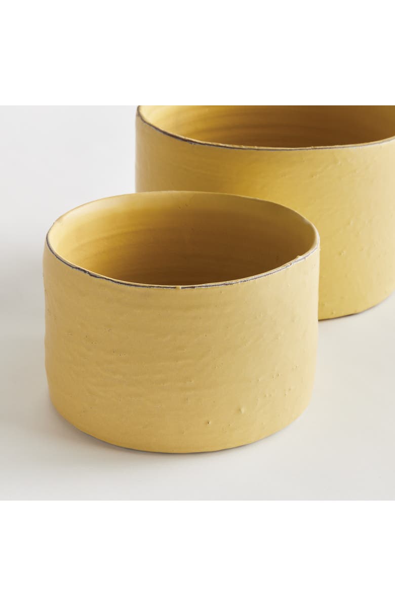 Napa Home & Garden Studio Cachepots Planters, Set of 2, Alternate, color, Yellow