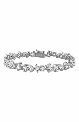 Mixed Shape Lab Created White Sapphire Bracelet