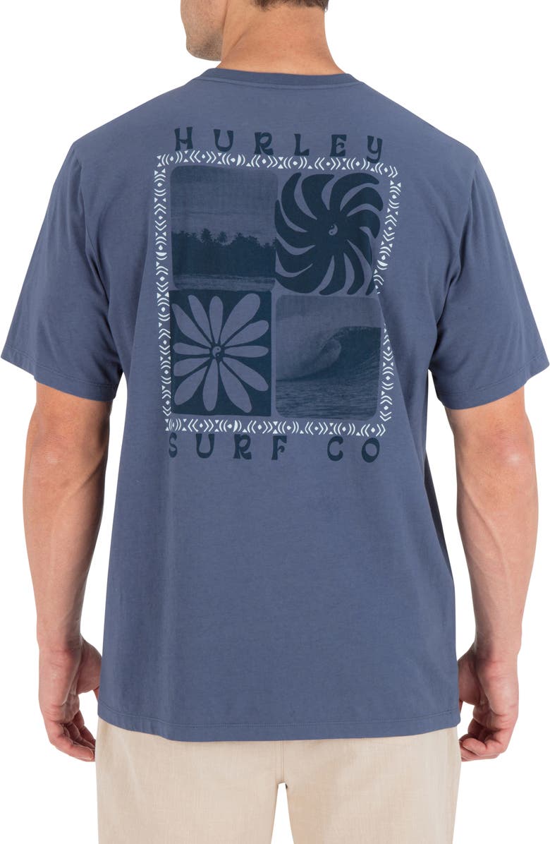 Hurley Cycles of Earth Cotton Graphic T-Shirt, Alternate, color, Monsoon