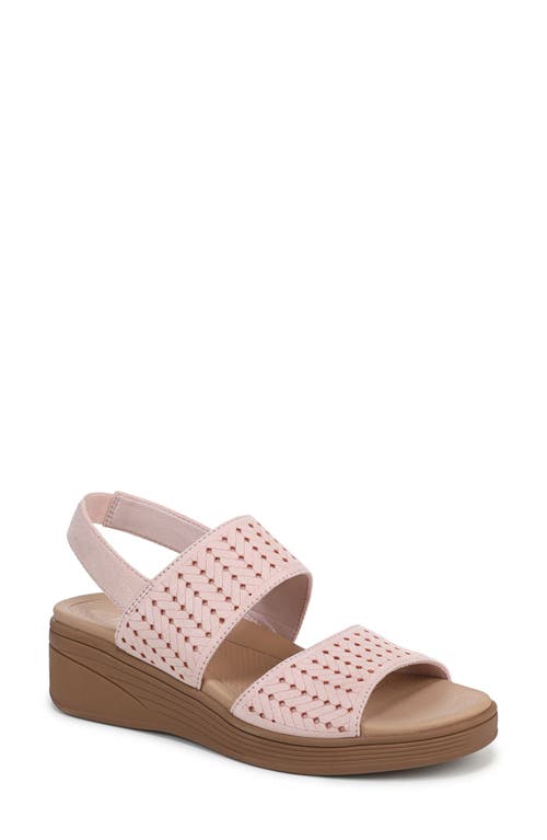 Bzees Women's Festive Washable Slingback Wedge Sandals In Pink