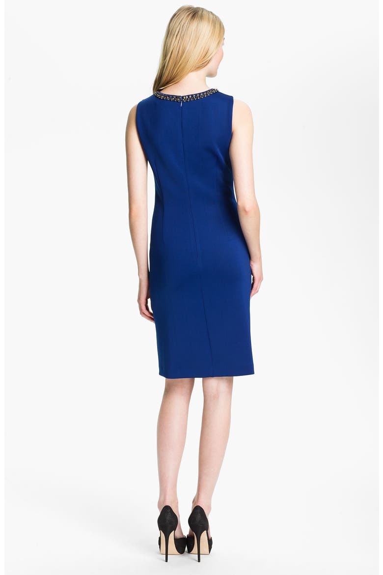 Sleeveless Embellished Front Sheath Dress, Alternate, color, COBALT