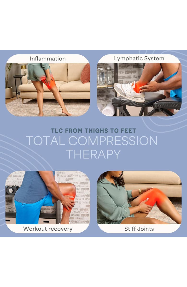 Lifepro Axis Pro Full Air Leg Compression Massager with Heat for Calf, Thigh & Foot Recovery 8-Chamber, Alternate, color, Pro Black